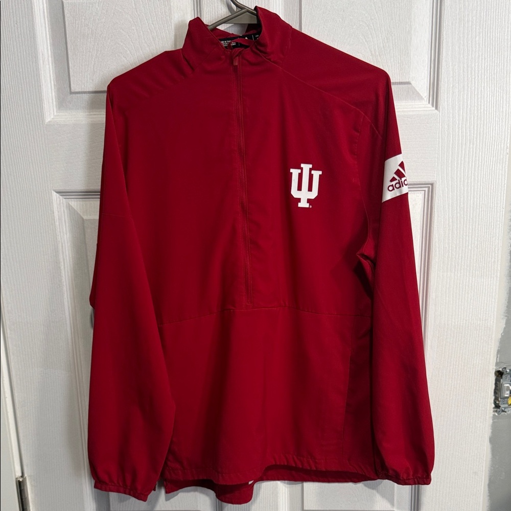 Adidas IU Indiana Crimson Half-Zip Jacket